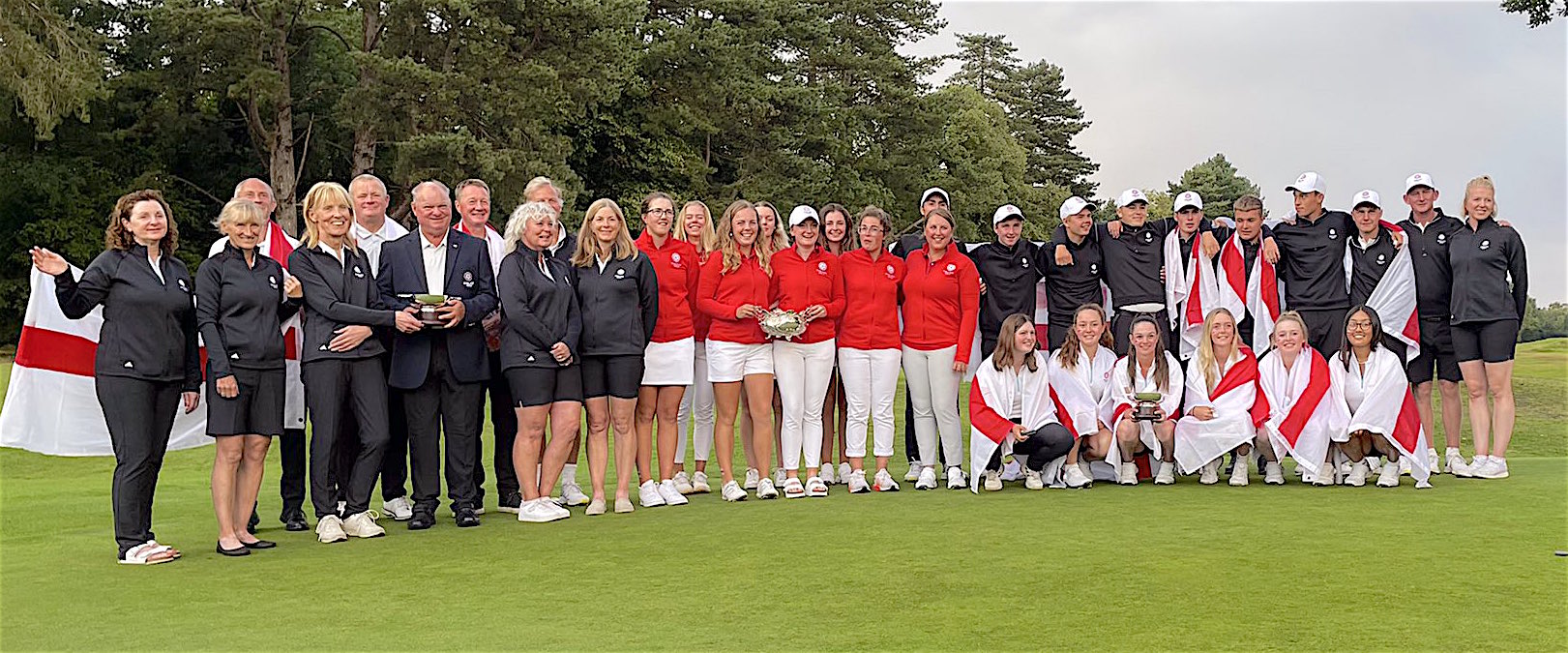 THREE IS THE MAGIC NUMBER: The winning England Seniors, women's and junior sides