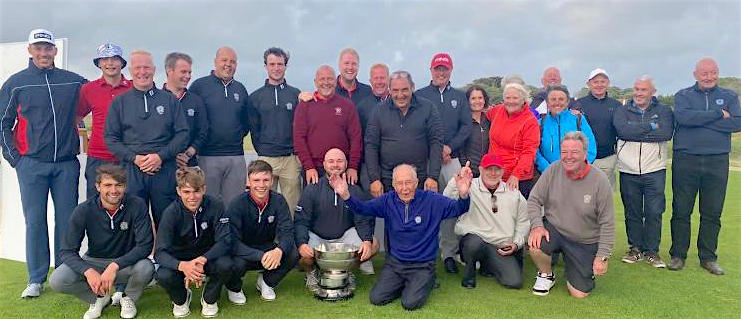25 YEARS LATER: Players and supporters celebrate Pyle & Kenfig's win at Pennard