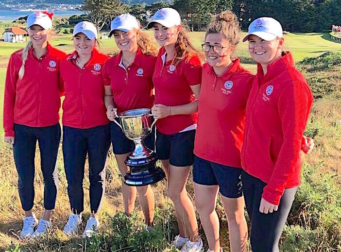 The victorious England Women's team at Royal County Down