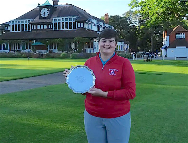 Suffolk's Alice Barlow with the Critchley Salver