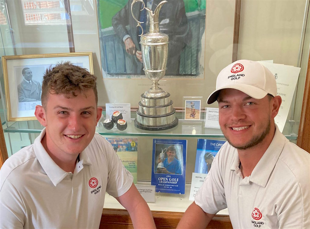  2022 Open qualifiers Barclay Brown (left) and his Yorkshire teammate Sam Bairstow