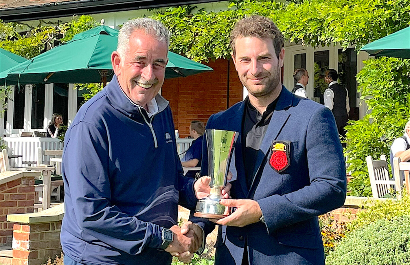 Sunningdale member Sam Torrance was on hand to present the Gerald Micklem Cup to champion Toby Burden