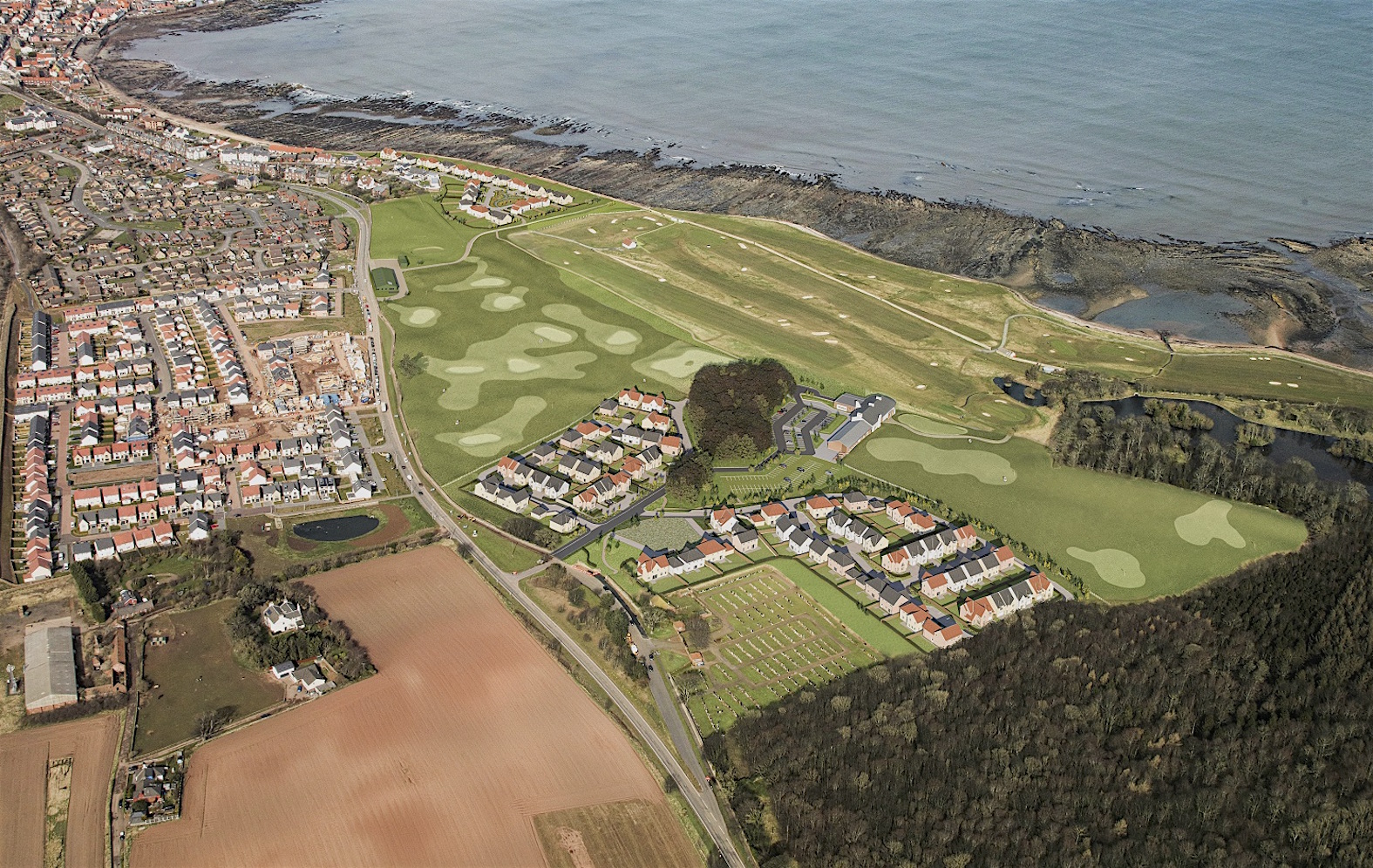 An artist's impression of the Dunbar Golf Club redevelopment scheme