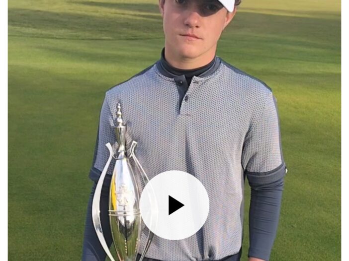 Frank Kennedy reacts to his superb Lytham Trophy victory