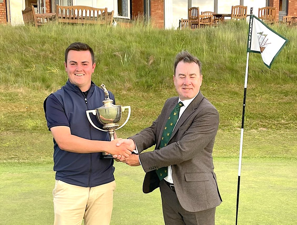 Frank Stableford winner Andrew Haswell with the Wallasey captain