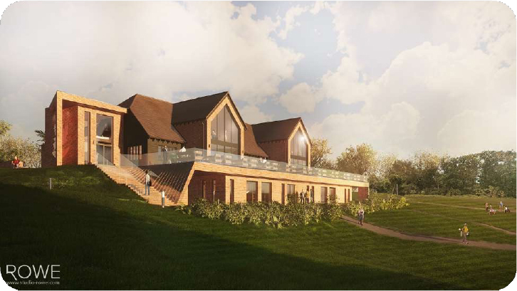 An artist's impression of the new Caversham clubhouse, complete with new balcony