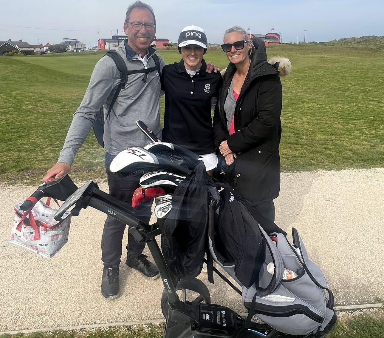 Chloe Tarbard with parents Dean and Nathalie
