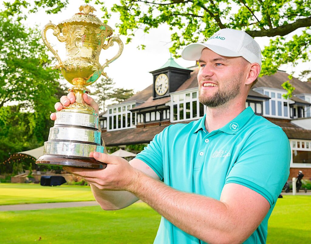 Liam Nolan with The Brabazon Trophy at Sunningdale