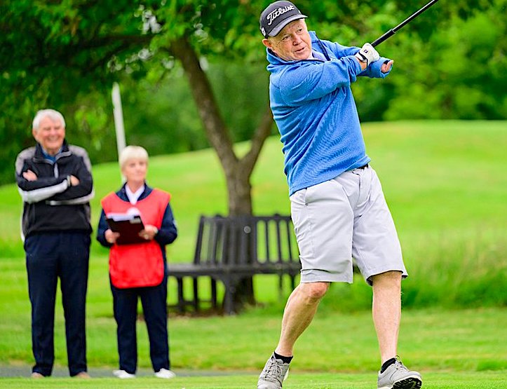 Richard Saunders in action during the English Open for golfers with a disability at Kings Norton Golf Club
