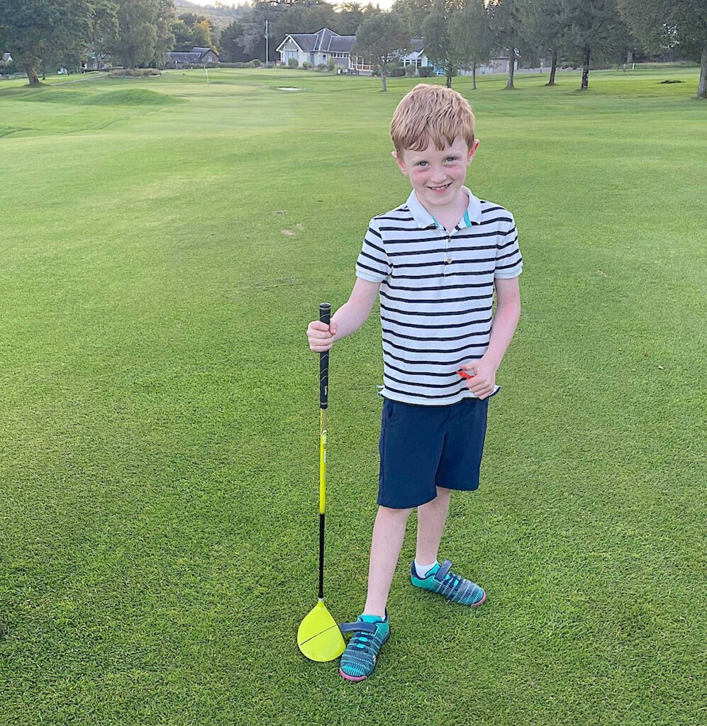 Harris Inglis on the third hole at Callander Golf Club